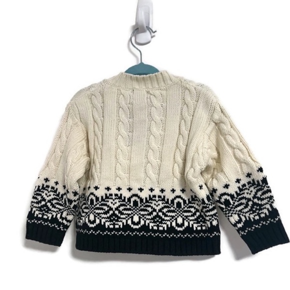 NWT Gap Kids unisex winter motif knit cardigan, size s/m 3-12 months,12-22 pound - Picture 4 of 9